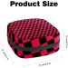 GIAPB Period Bag Sanitary Napkin Storage & Travel Makeup Pouch - Red Squares Black Plaid | Color3329 - Buy Online on GoSupps.com