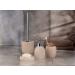 WENKO Puro Natur Toothbrush Cup - Stylish Beige Toothbrush Holder for Toothbrush & Toothpaste 9.4 x 9.4 x 6.5 cm | International Shipping Available - Buy Online on GoSupps.com