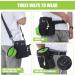 Pecute 4-in-1 Waterproof Dog Feed Bag - Snack & Treat Holder with Poop Bag Holder Adjustable Strap & Foldable Water Bowl (Black/Green) - Buy Online on GoSupps.com