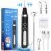 Plaque Remover for Teeth, Ultrasonic Scaler Tooth Cleaner with 5 Modes, Dental Tools for Calculus, Tarter, and Stain Remover, Electric Teeth Cleaning Kit with 2 Clean Heads & Dental Mirror Black