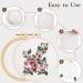 Caydo 5-Piece Embroidery Hoop Set - Plastic Circle Cross Stitch Hoops for Crafts, Sewing, Ornaments - 3 inch to 8 inch - Buy Online on GoSupps.com
