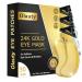 24k Gold Under Eye Patches (30 Pairs) Eye Mask Skincare Effectively Moisturizing Nourishes Gel Crystal Collagen Eye Patches for Puffy Eyes & Dark Circles Reducing Fine Lines Travel Eye Masks