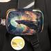 Moon Wolf Print Travel Pill Organizer Bag - Portable 7 Day Pill Case with Zipper for Daily Travel | International Shipping Available - Buy Online on GoSupps.com