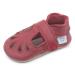 Dotty Fish Soft Leather Baby Shoes. Classic T-Bar Shoes for Girls. Non-Slip Suede Soles. 0-6 Months - 2-3 Years 12-18 Months Red