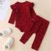 Baby Girl White Lace Ruffle Romper Top + Jeans Shorts Set | 18-24 Months Red - Buy Online on GoSupps.com