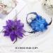 Edary Flower Feather Hair Clips Rose veil Fascinator Hairpin Corsage Barrettes and Pins Rose Hair Accessories Clip Elastic Wedding for Women and Girls - Buy Online on GoSupps.com