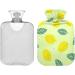 Naanle 1L Yellow Juicy Lemon Hot Water Bottle | Transparent Pain Relief & Warm Hand/Foot Therapy | Ideal for Bed & Cold Therapy - Buy Online on GoSupps.com