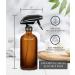 LiBa Amber Glass Spray Bottles 2 Pack - 16 oz Refillable Empty Spray Bottle for Cleaning, Essential Oils, Hair, Plants - Adjustable Nozzle for Squirt and Mist - Safe for Bleach, Vinegar, Rubbing Alcohol - Buy Online on GoSupps.com