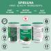 Certified Organic Fresh Spirulina Extra Powder 300g - Improved with Bioavailable Chlorophyll Added - Mint flavoured - Clean Source - 3rd party tested - Measuring Spoon Inside - Made in Canada - Buy Online on GoSupps.com
