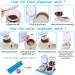 2 Pack Automatic Cat Feeder & Water Dispenser Set with Food Mat - 1 Gallon x 2 - for Small to Medium Pets - Cream - Buy Online on GoSupps.com