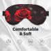 Buy SSIMOO Red Rose Sleep Mask - Adjustable Breathable Eye Mask for Comfortable Sleep | Fashionable Black Design - International Shipping Available - Buy Online on GoSupps.com