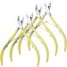 4 Pack Stainless Steel Cuticle Nippers for Home/Spa/Salon Manicure and Pedicure Gold