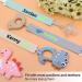 Ausbay Personalized Pacifier Clip with Name (2 Pack) - Customized Paci Holder Leash for Baby Boys and Girls - Shower Gift - Dark Pink+Purple - Buy Online on GoSupps.com