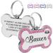 Dog Tags for Pets Engraved UK Personalised ID Tags for Dogs with Any Name & Text Dog Collar Glitter Bone Dog Tag Custom Stainless Steel Dog Name Tag for Puppy Pet Dogs (Pink S Bone) - Buy Online on GoSupps.com