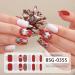 Christmas Red Green White gel nail stickers uv cure semi cured stickers & decals uv stick on gel nails nail polish strips - Buy Online on GoSupps.com