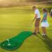 KOFULL Putting Green Mats Set - 29 Golf Putter, 3 Balls, Training Aid, Putt Cup & Flags - Indoor/Outdoor Practice Putting Green Carpet - Buy Online on GoSupps.com