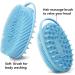 2 PC Silicone Body Scrubber Set - Exfoliating Bath & Shampoo Brush Combo for Shower, Head Scrubber, Scalp Massager - Soft Silicone Loofah - Gentle on Sensitive Skin - Pink & Blue - Buy Online on GoSupps.com