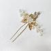 Caiguoer Gold Bride Wedding Headpiece Pearl Hair Pins Accessories Bridal Crystal Flower Hair Pieces for Women and Girls - Buy Online on GoSupps.com