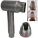 Cordless Hair Dryer Gray Rechargeable Low Noise Hair Dryer Hot and Cold Air Buttons Simplified Connector for RV Outdoor Areas US Plug - Buy Online on GoSupps.com