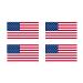 Rogue River Tactical 4 Pack USA American Flag Decal Bumper Sticker 5x3 United Sates of America