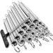 PARTYSAVING |20 Pack| / |40 Pack| 7" Silver Trampoline Spring Galvanized Steel Replacement with Free T-Hook for Skywalker, JumpKing, Upperbounce, Skybound