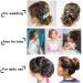 2PCS HOOJIH Messy Bun Hair Piece Silver Gray | Updo Hair Extensions for Women Girls | Large & Medium Tousled Bun Curly Wavy Ponytail Scrunchies - Buy Online on GoSupps.com