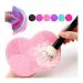 Silicone Brush Cleaner Mat - Makeup Cleaning Gel for Foundation Brushes - Pink Scrubber Pad - Buy Online on GoSupps.com