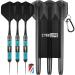 CyeeLife Steel tip Darts 24g with Carry case and Sharpener&Integrated Flights Professional Brass Set Black