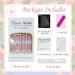 Matte French Tip Square Press On False Nails - 24pcs Elegant White Tips Design with Glue for Women and Girls - Buy Online on GoSupps.com