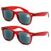 V.W.E. 2 Pairs Classic Outdoor Reading Sunglasses - Comfortable Stylish Simple Readers - Not Bifocal 2 Red 1.5 x