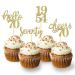 24 pieces glitter 70th birthday cupcake topper 70th birthday decoration from 1954 for 70 birthday party accessories party decoration cake decoration (gold)