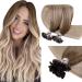 LAAVOO BONDING Extension Real Hair Ombre Blond Blonde Hair Extensions With Keratin Bondings Light Brown Ombre Ashblond Platinblond Extensions Real Hair Keratin Bondings 50g 1g/S #8/18 35cm 35 cm 1-34 U Tip #8/18/60