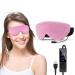 KOVNLO Heated Eye Mask for Dry Eyes Stye Blepharitis Chalazion Washable USB Electric Warm Heating Pad Eye Compress Mask to Unclog Glands for Sleep Pink