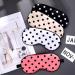 Silk Dot Sleep Mask Set - 4 Pieces Adjustable Eye Masks for Women Men - Soft Satin Blindfolds in Black White Pink Watermelon Red - Buy Online on GoSupps.com