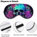 Skull Flower Sleep Eye Mask & Blindfold | Elastic Strap for Women Men | Perfect for Sleep, Travel, Nap - Buy Online on GoSupps.com