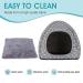 Hioph Guinea Pig Bed House Cozy Hamster Rabbit Bed with Removable Pad Warm Sleeping House Samll Animal Hideout for Guinea Pig Hamster Rabbit Hedgehog Chinchilla(Gray Star Pattern) - Buy Online on GoSupps.com