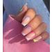 Hzacye 24 Pcs Short Press on Nails - Colorful French Design with Glossy Finish | Fake Nails for Women and Girls - Buy Online on GoSupps.com