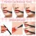Professional Double Sided Retractable Lip Brush Applicator | Portable Travel Lip Makeup Brush with Cap - Black - Buy Online on GoSupps.com