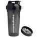 Smartshake Glossy Lite Protein-Shaker bottle 800 ml leak-proof BPA-free gift for men and women gym shaker drinking bottle for protein shakes + protein powder black black 800ml