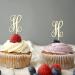 Letter H Cupcake Toppers Monogram Initial Last Name For Wedding Engagement Cake Decorations Romantic Wreath Floral Custom Any Initial Wedding Gifts 6PCS Style-7 - Buy Online on GoSupps.com