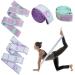 Partideal 2 piece Yoga belt with 8 loops Yoga Stretching Band Gymnastics band fitness band Stretch band highly elastic resistance tapes for effective stretching exercises and yoga training