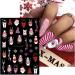 JMEOWIO 10 Sheets Christmas Pink Nail Art Stickers Decals Self-Adhesive Snowflake Winter Holiday Cute Santa Elk Snowman Nail Supplies Nail Art Design Decoration Accessories - Buy Online on GoSupps.com