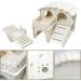 Amjkeji 2-Piece DIY Wooden Hamster Toys & Accessories | Hamster House & Cake Player for Dwarf Hamsters & Chinchillas - Buy Online on GoSupps.com