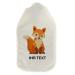 Stamp factory-hot water bottle with personalized cover-cozy hot water bottle cover with desired text such as names design-gift idea for children & adults (800 ml | fox)