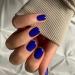 BNUUTIM Square Press on Nails Blue False Nails with Designs - Glossy UV Finish Acrylic Squoval Nails for Women and Girls - Buy Online on GoSupps.com