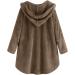 Hanxiulin Womens Fleece Jacket - Plush Cuddle Winter Parka Reversible Hooded Sweat Jacket in Coffee - Buy Online on GoSupps.com