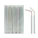 FOREVERIE 500 Counts Individually Wrapped Disposable Straws Plastic for Drinking Flex & Bendy Common 0.24 Inch Calibre 8.27 Inches Length Striped Color Soft Thin Bulk Package