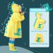 Kids Waterproof Crocodile Raincoat | Toddler Poncho | 3D Cartoon | L Size (110-125 CM) | Girls Boys Children Rainwear - Buy Online on GoSupps.com