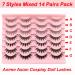 14 Pairs Manga Lashes - Natural Look Anime False Eyelashes 7 Styles Mixed Wispy Cosplay Lashes for a Stunning Doll Appearance - Buy Online on GoSupps.com
