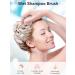 Heeta Scalp Massage Brush - Silicone Hair Brush for Wet & Dry Hair Soft Bristles Integrated Design - Dark Black - Buy Online on GoSupps.com